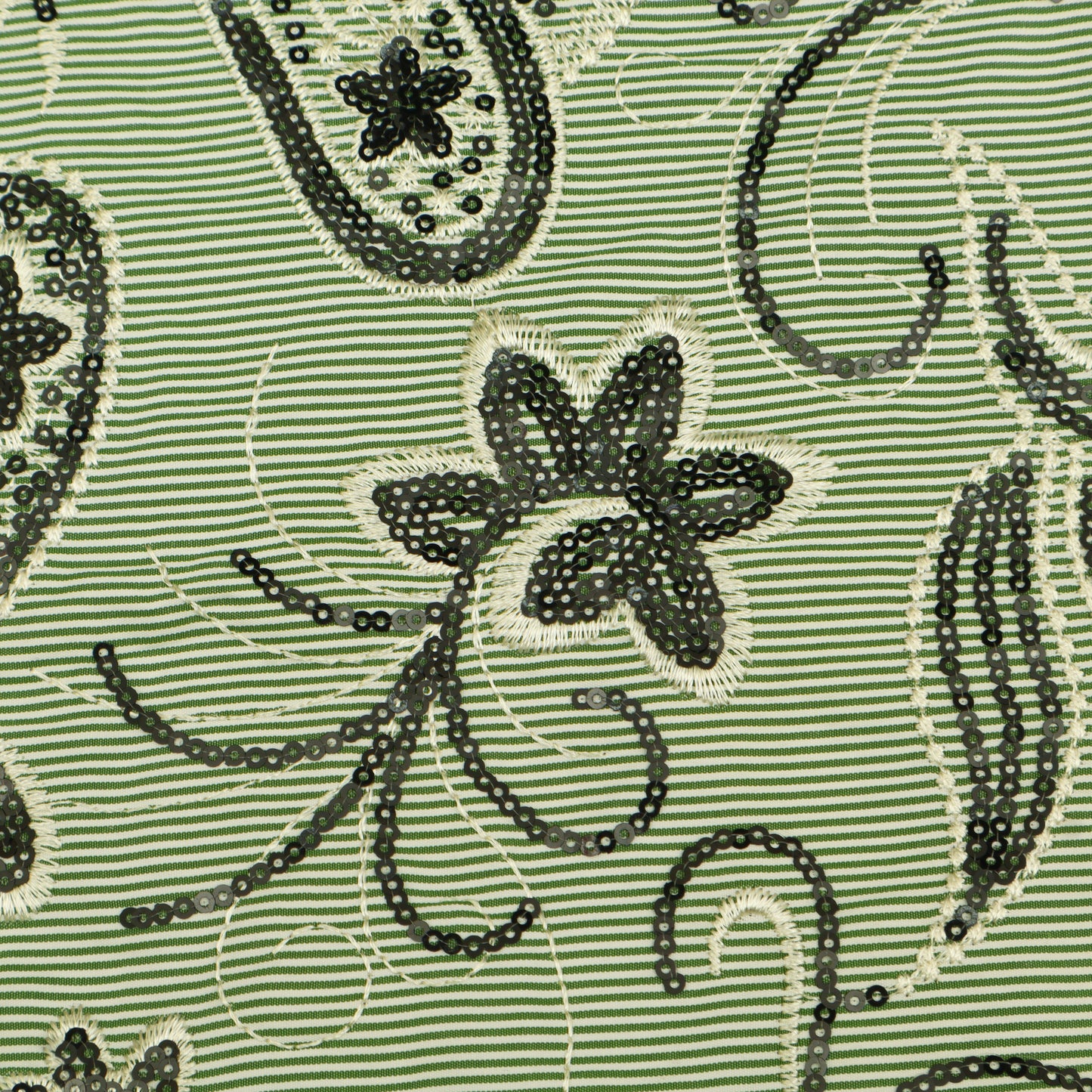 Cotton Stripe Embroidery Fabric