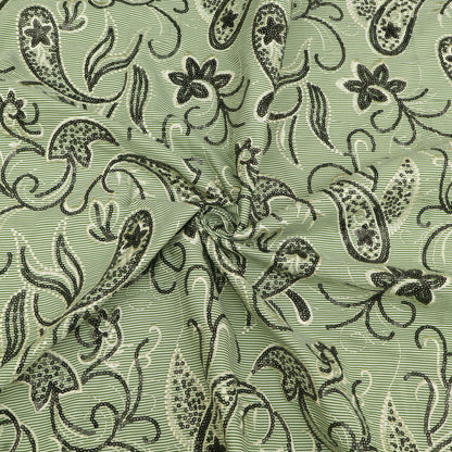 Cotton Stripe Embroidery Fabric