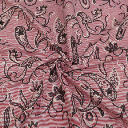 Cotton Stripe Embroidery Fabric