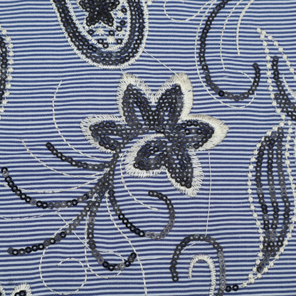 Cotton Stripe Embroidery Fabric