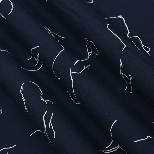 Denim Print Pattern Fabric