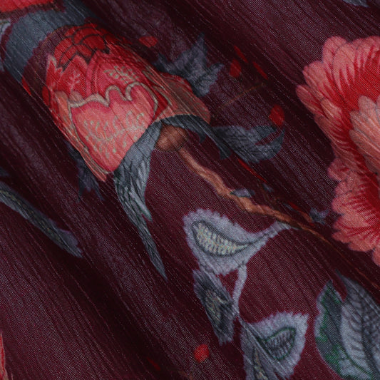 Multi-Color Chinon Crush Print Fabric