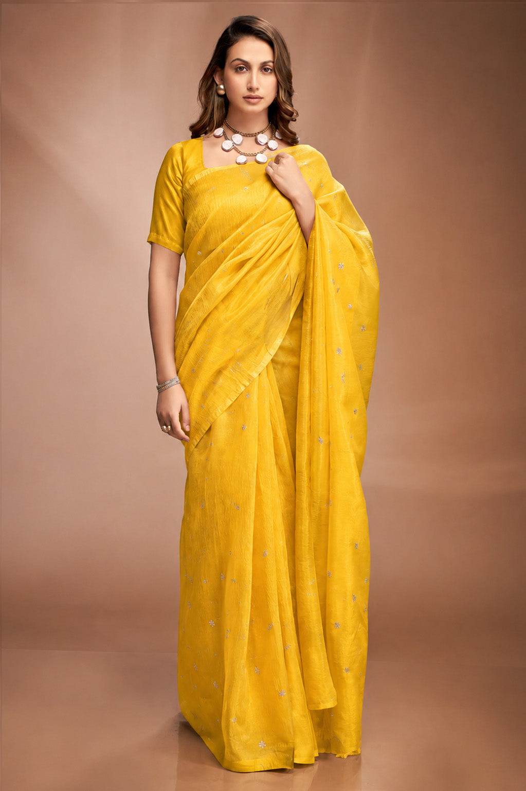 Chanderi Zari Boota Fabric