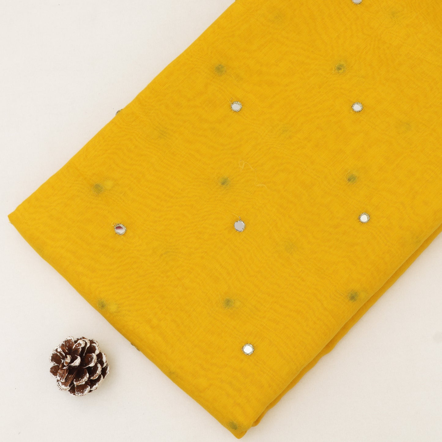 Chanderi Mirror Work  Fabric