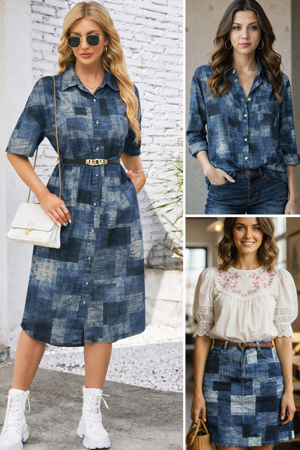 Denim Printed Fabric