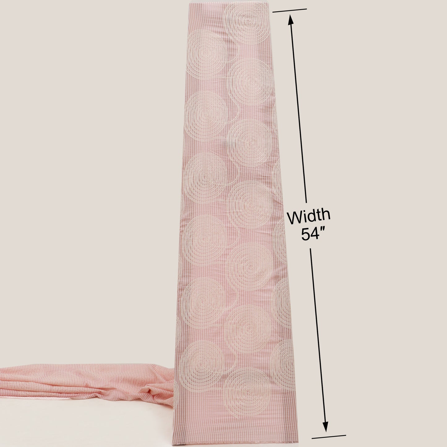 Chanderi  Stripe Embroidery Fabric