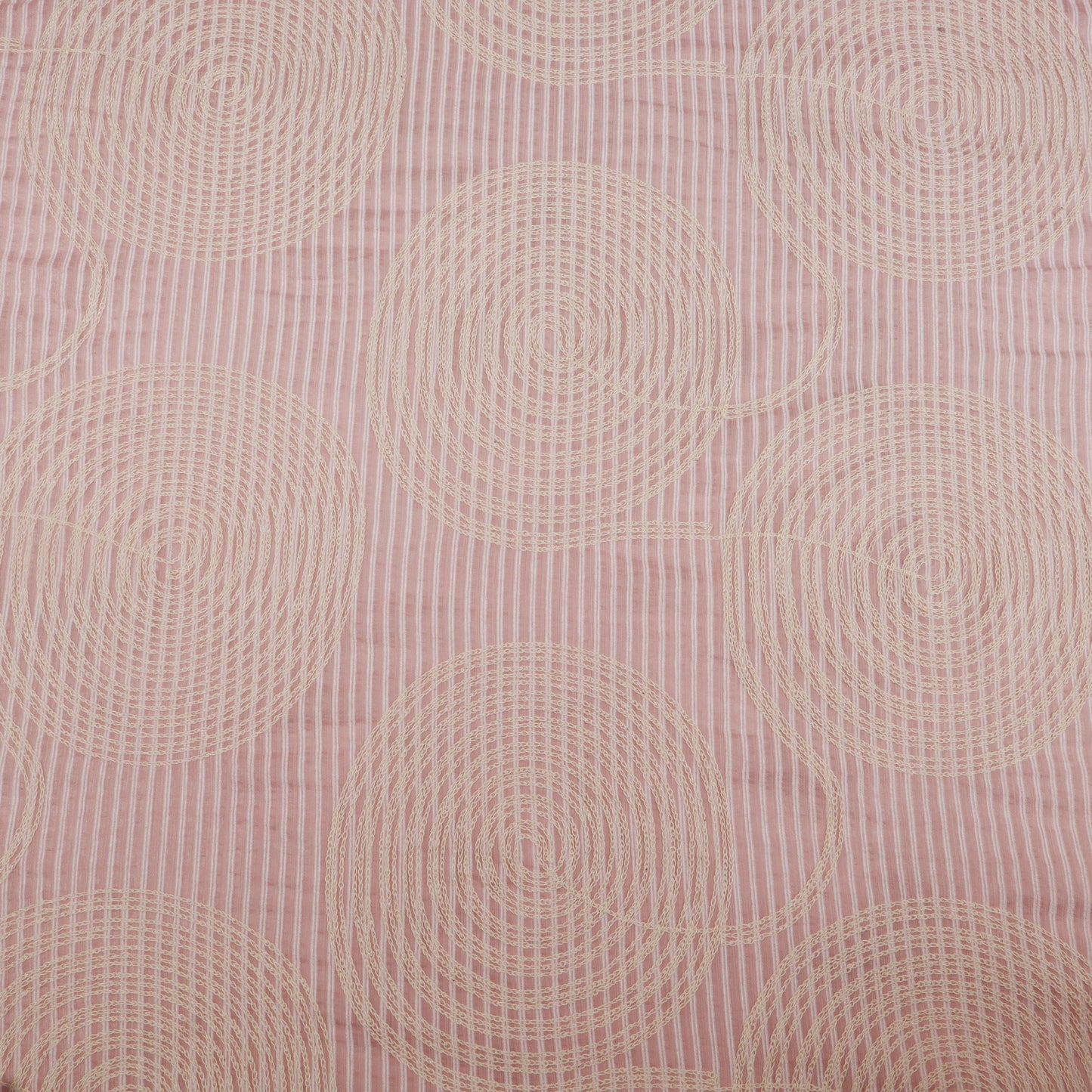 Chanderi  Stripe Embroidery Fabric