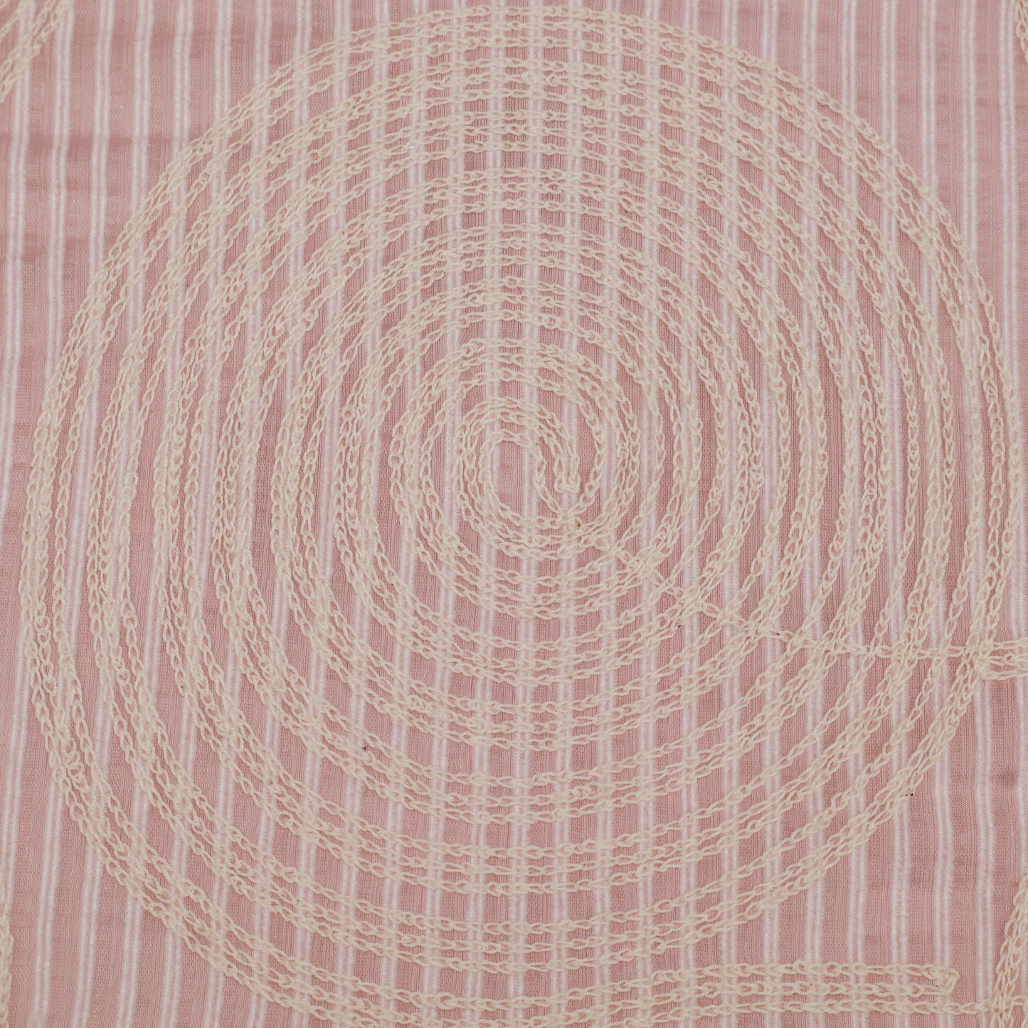 Chanderi  Stripe Embroidery Fabric