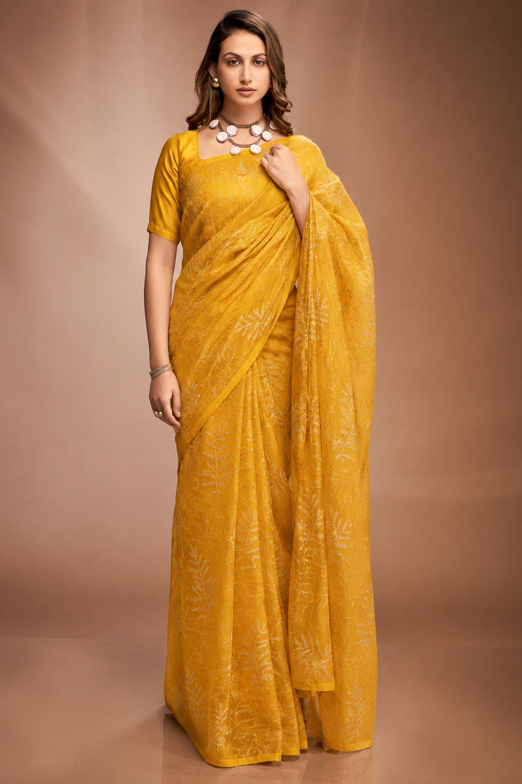 Chanderi Embroidery Fabric