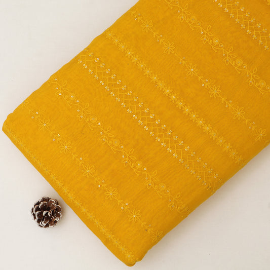 Chanderi Embroidery Fabric