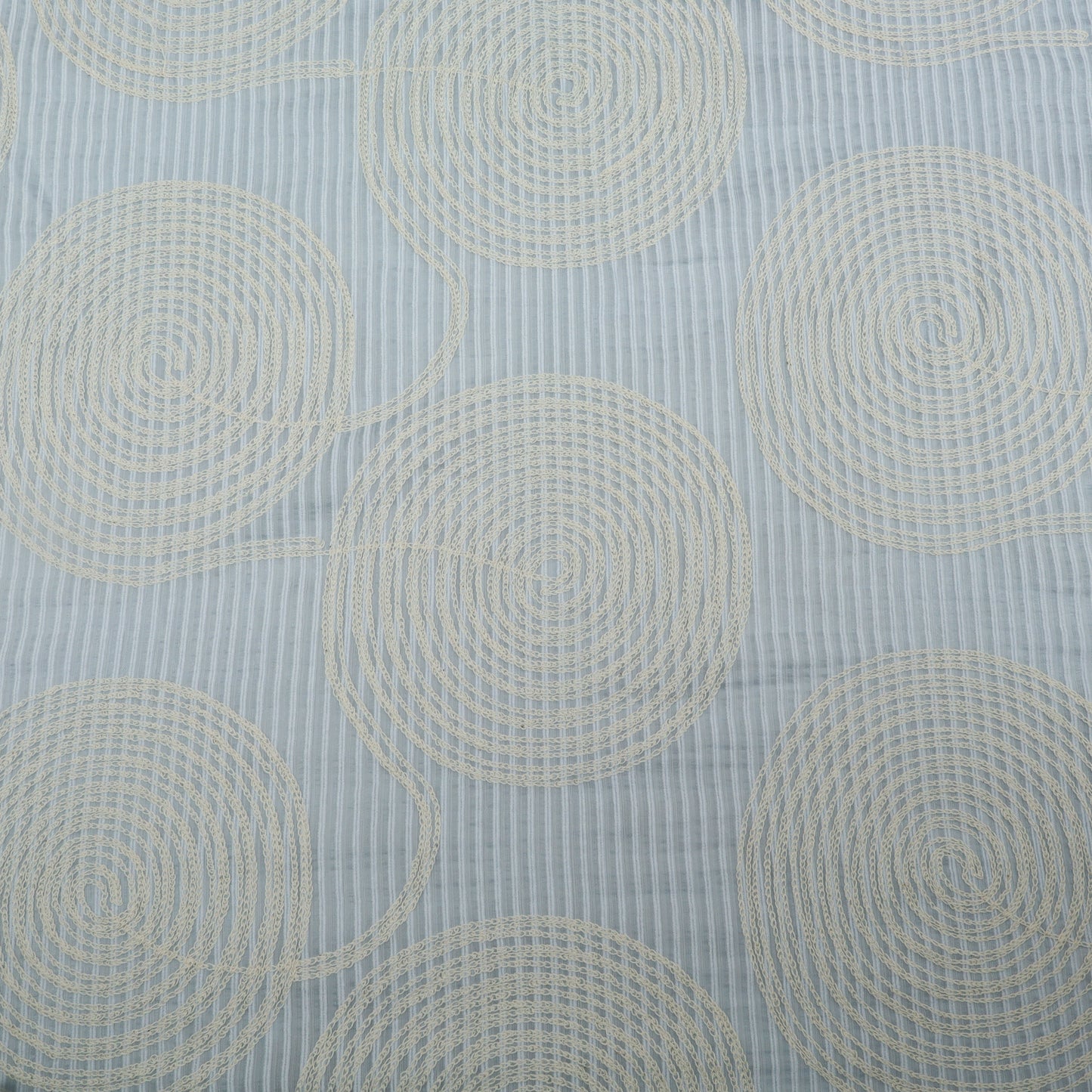 Chanderi  Stripe Embroidery Fabric
