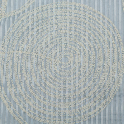 Chanderi  Stripe Embroidery Fabric