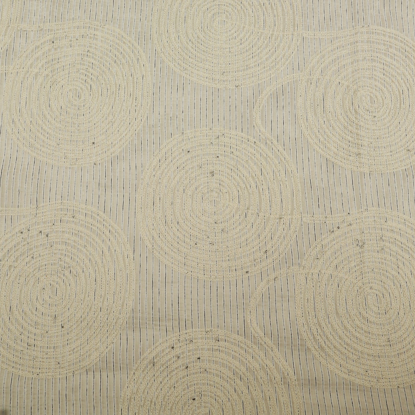 Chanderi  Stripe Embroidery Fabric