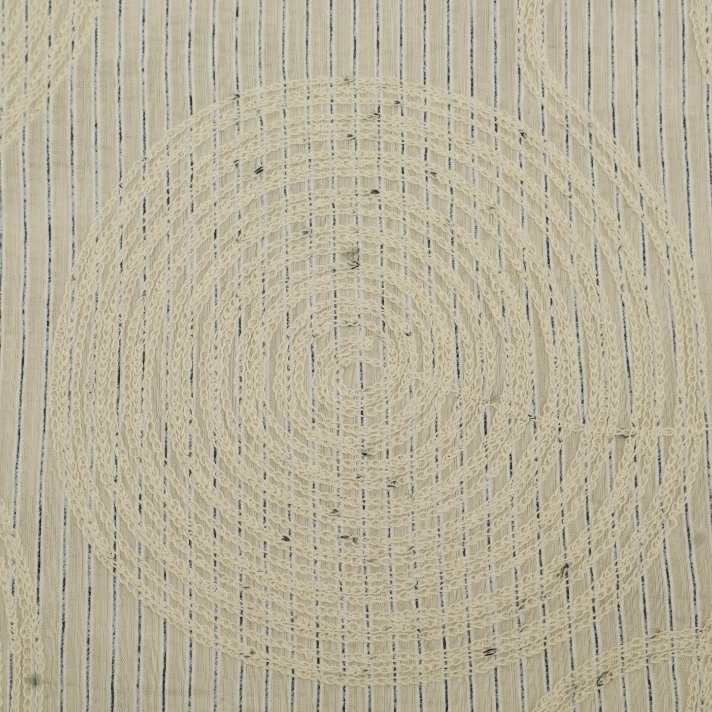 Chanderi  Stripe Embroidery Fabric