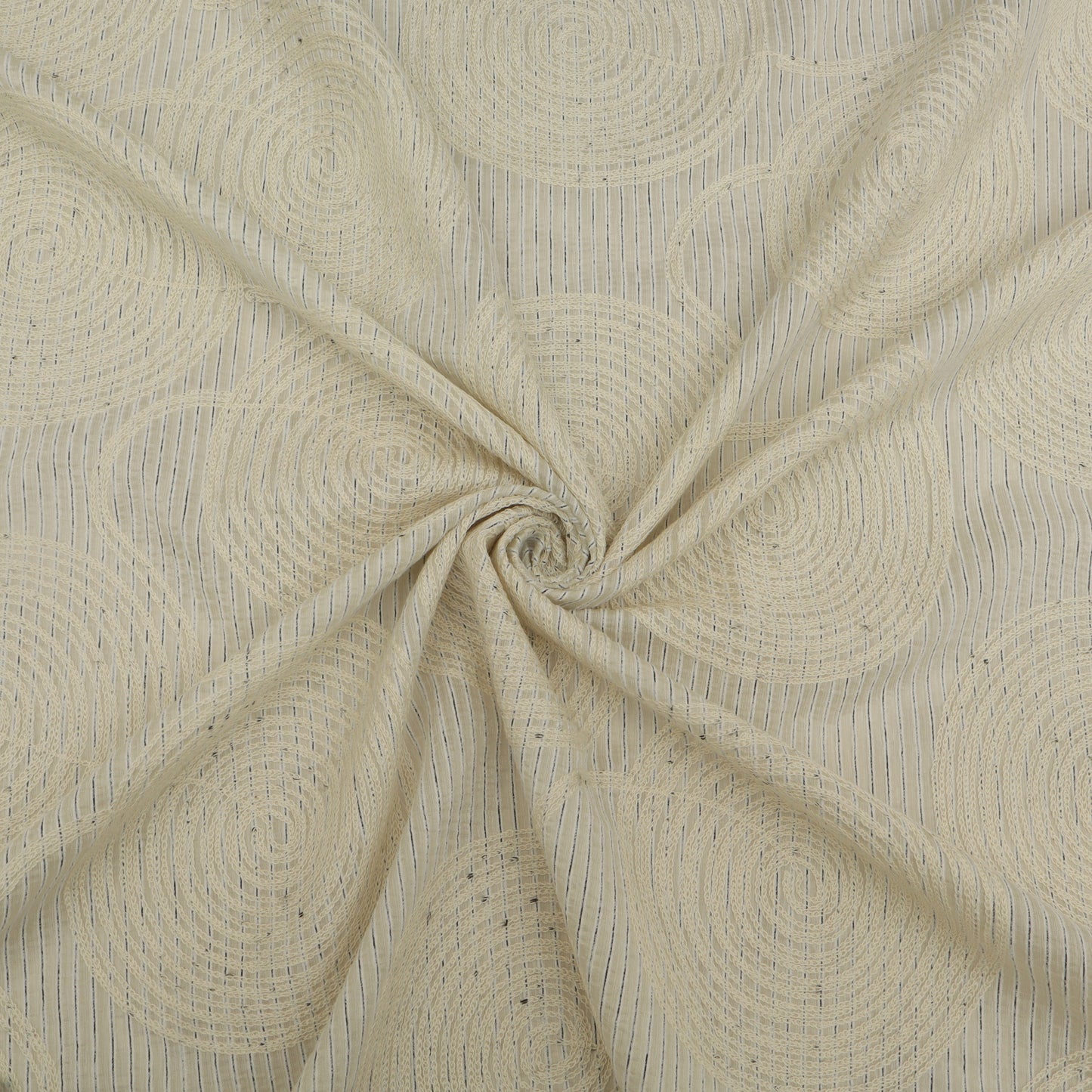 Chanderi  Stripe Embroidery Fabric