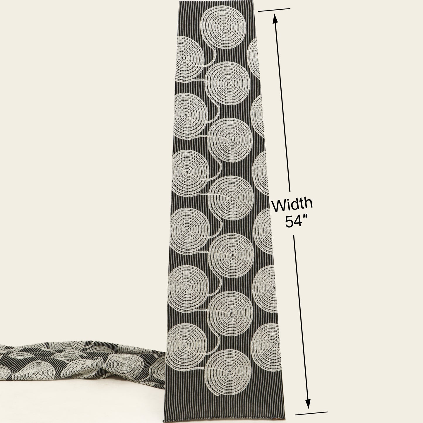 Chanderi  Stripe Embroidery Fabric