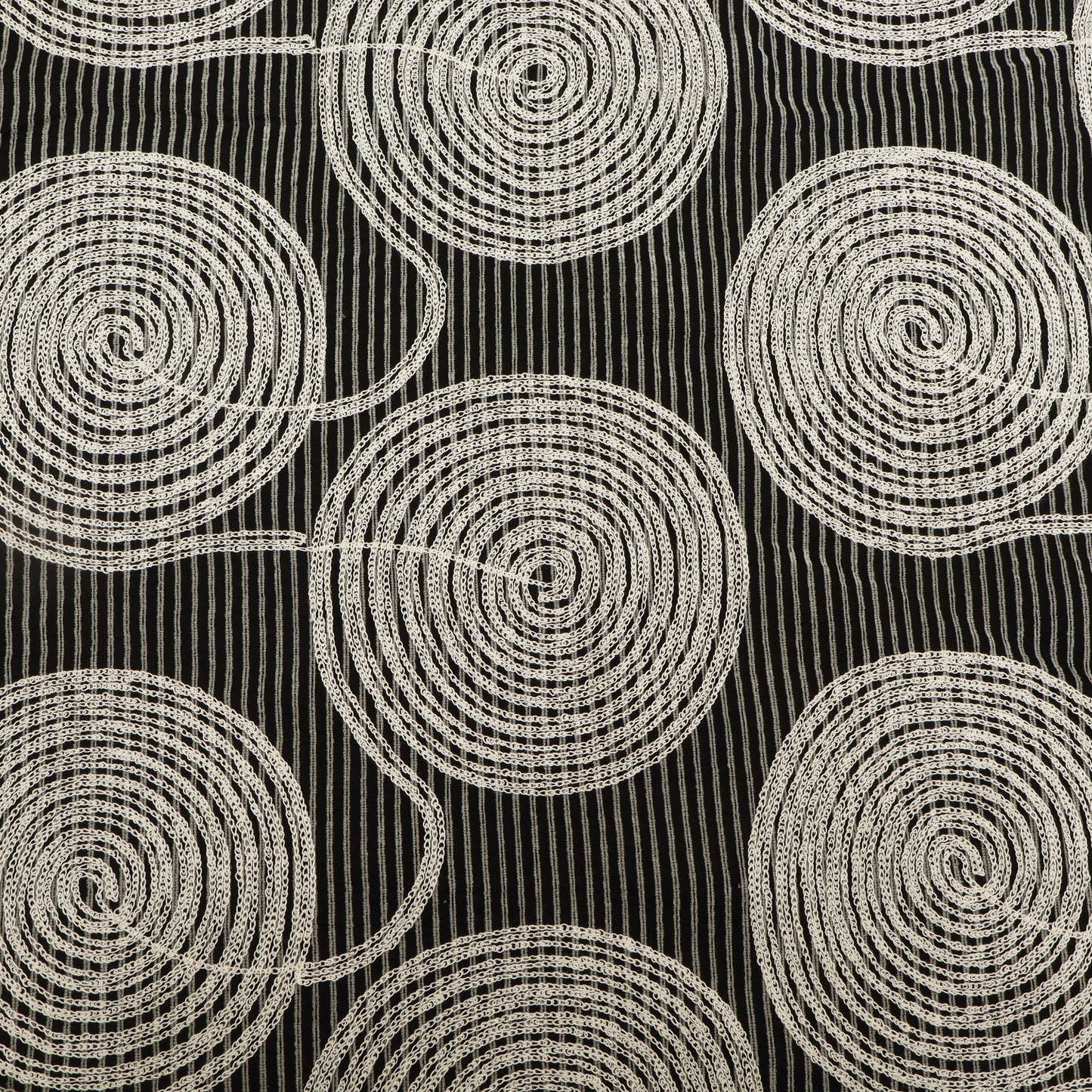 Chanderi  Stripe Embroidery Fabric