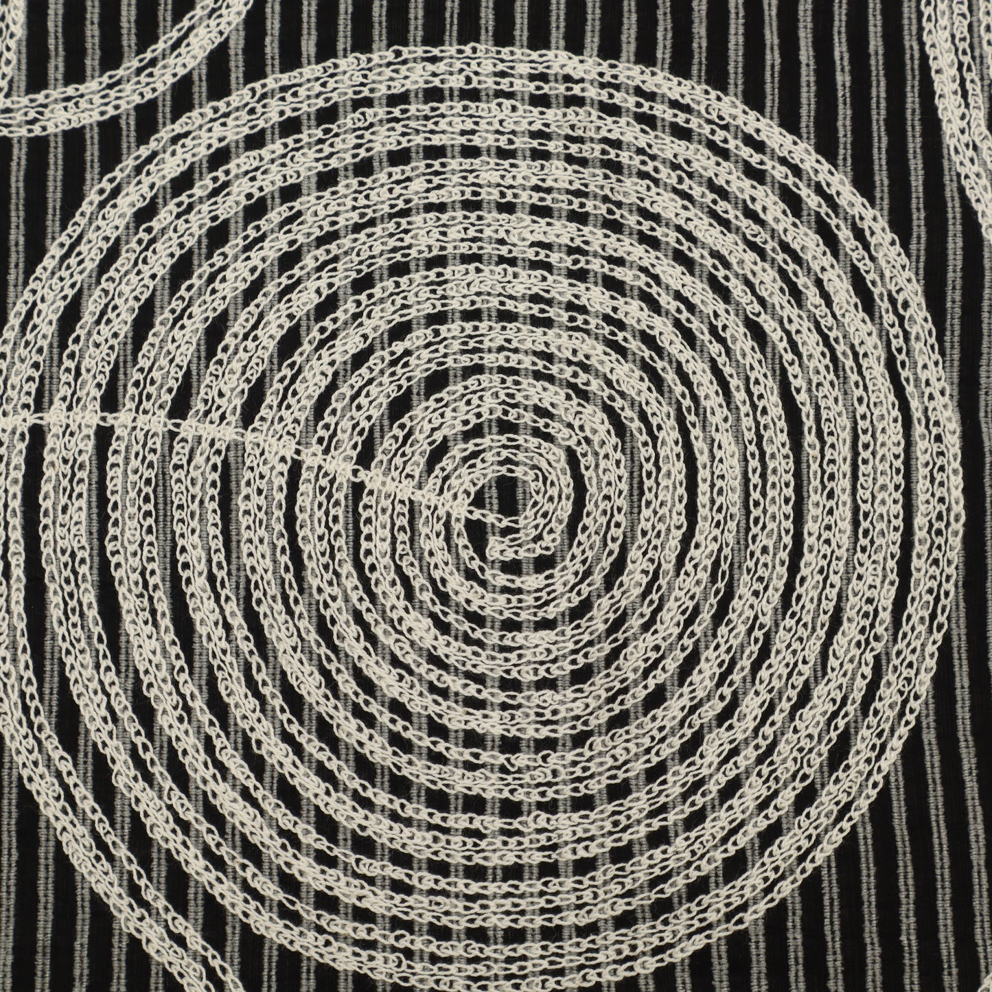 Chanderi  Stripe Embroidery Fabric