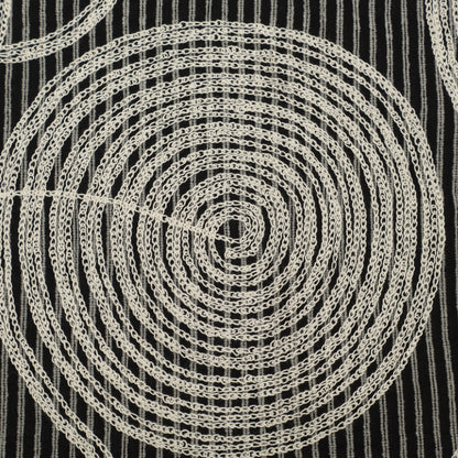 Chanderi  Stripe Embroidery Fabric