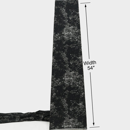 Black Denim Silver Print