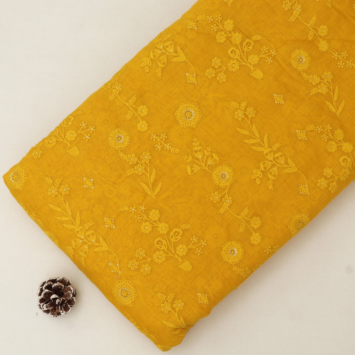 Chanderi Embroidery Fabric