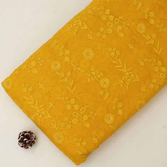 Chanderi Embroidery Fabric
