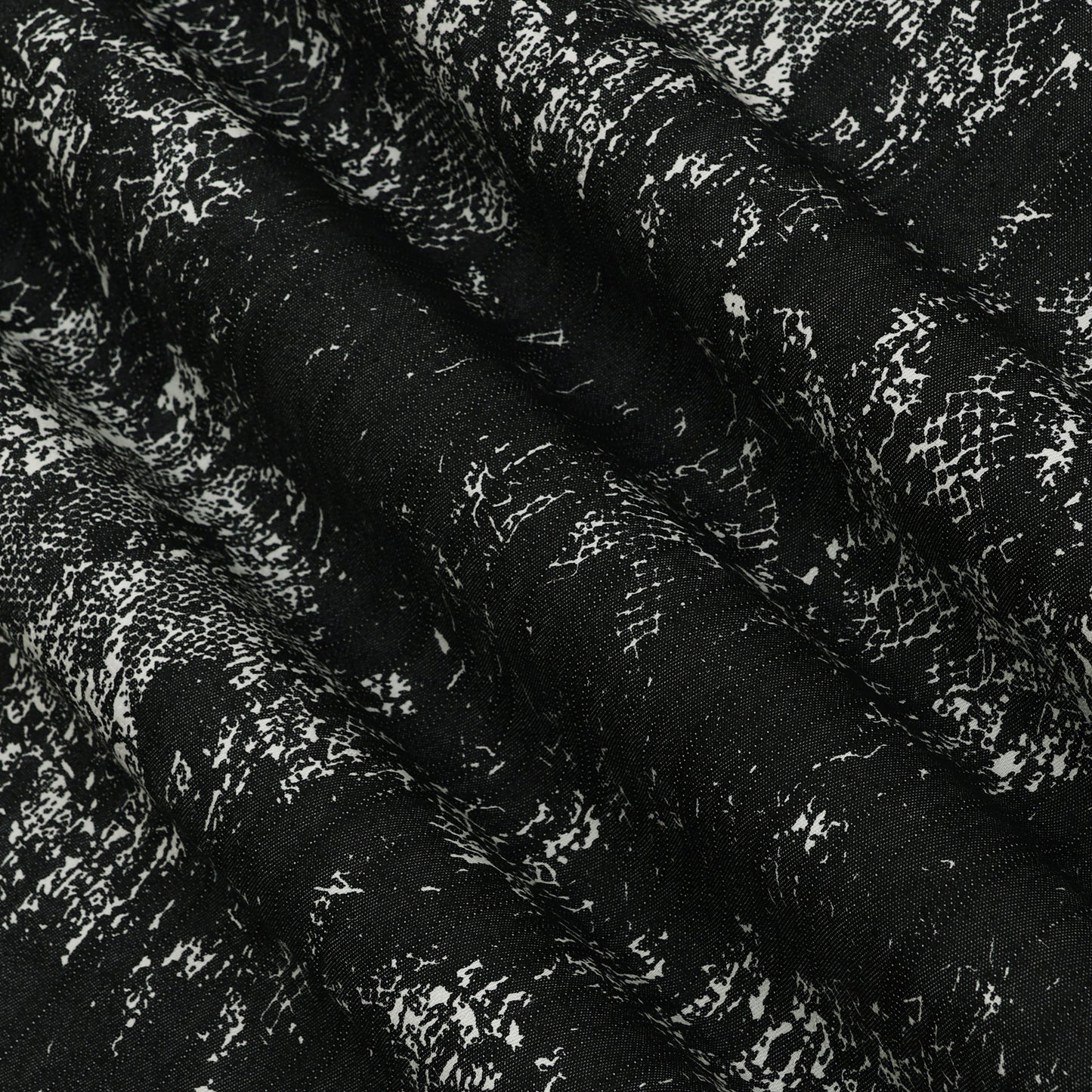 Black Denim Silver Print