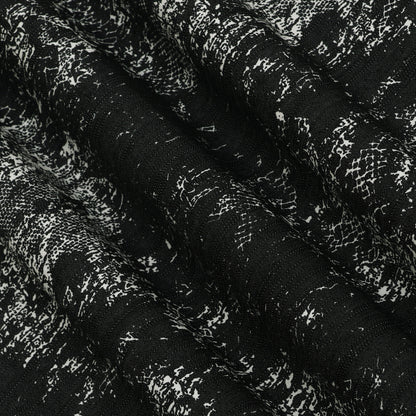 Black Denim Silver Print