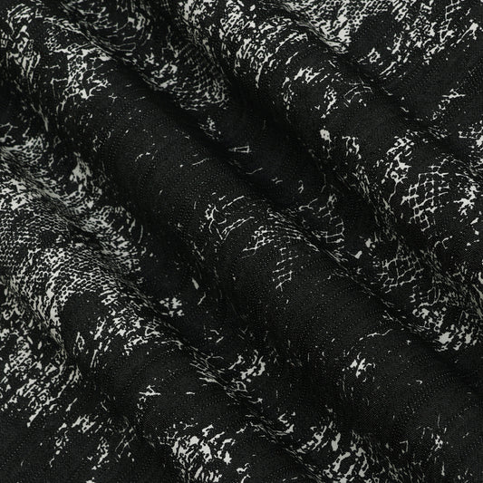 Black Denim Silver Print