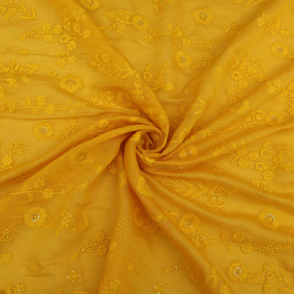 Chanderi Embroidery Fabric