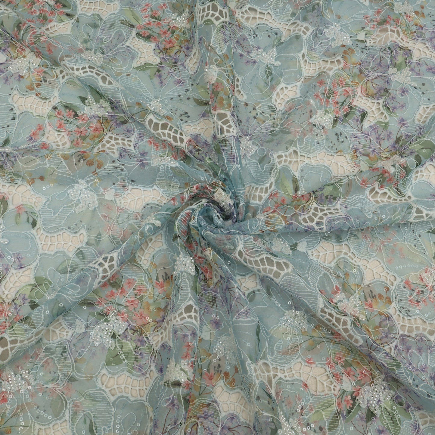 Chiffon Embroidery Fabric