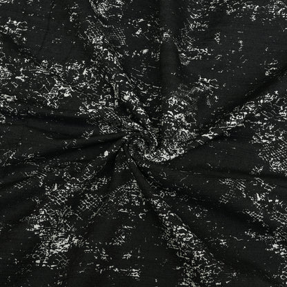 Black Denim Silver Print