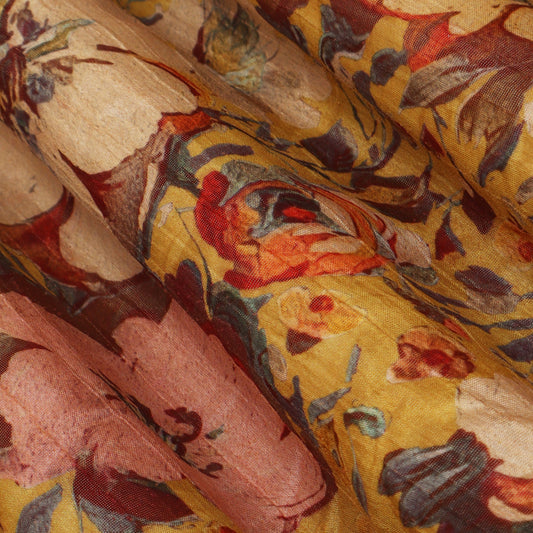 Multi-Color Chinon Crush Print Fabric