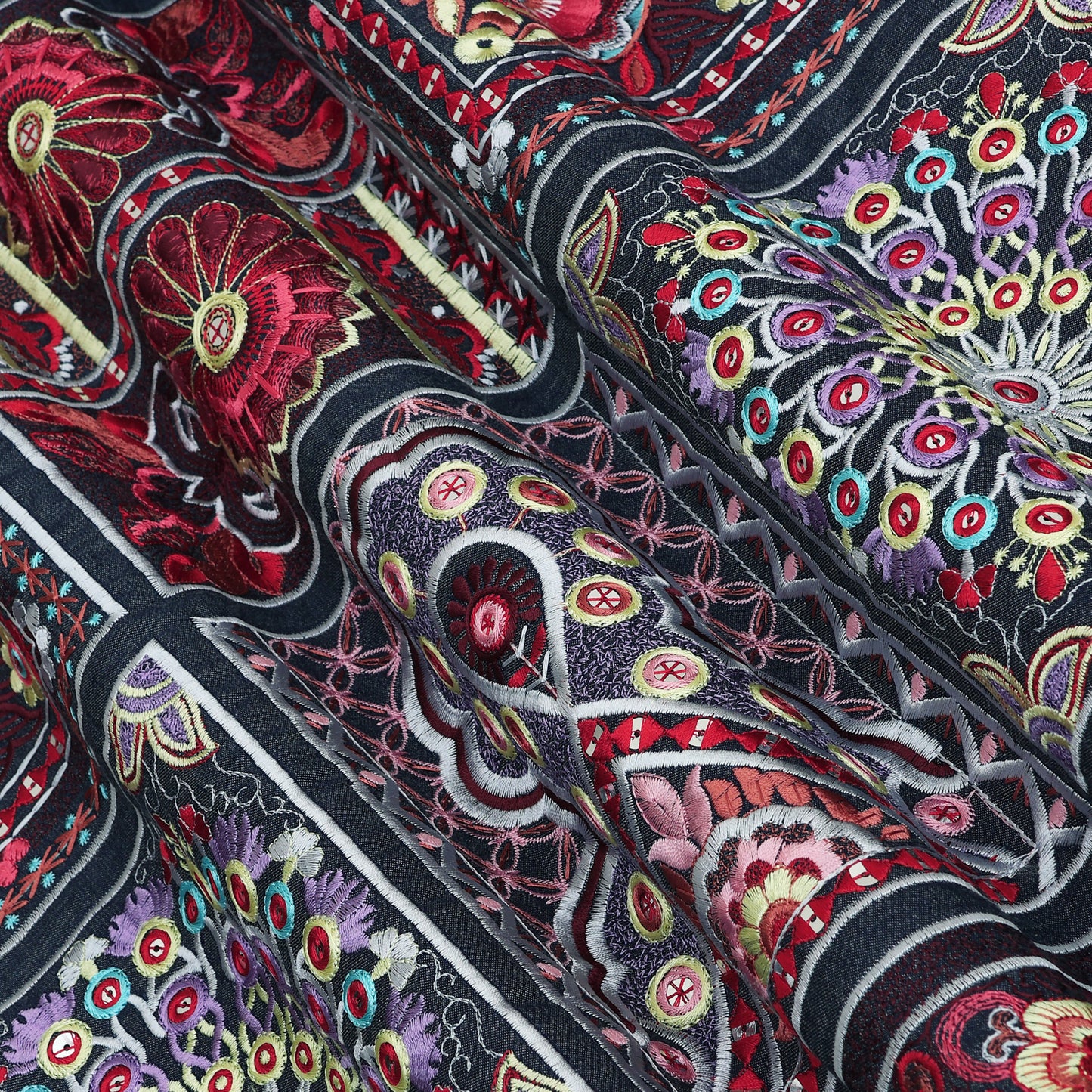 Denim Wear Multicolor Fabric