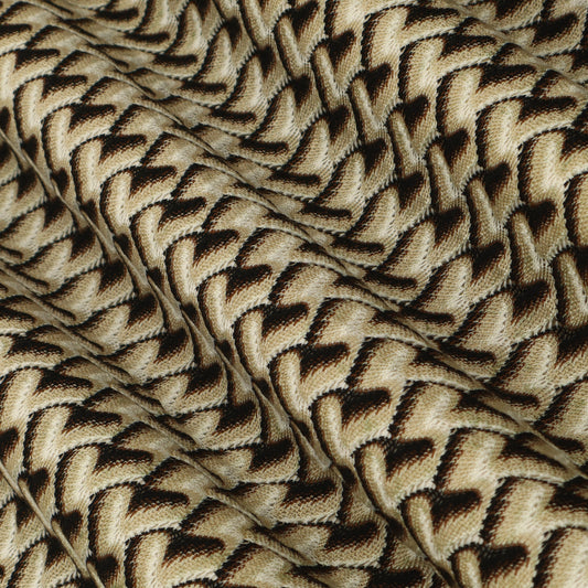 Black Design Textured Pattern Crosia Fabric