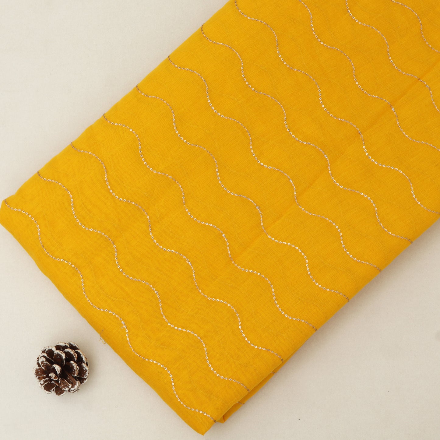 Chanderi Embroidery Fabric