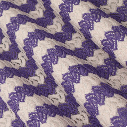 Purple And White Creative  Crosia Fabric