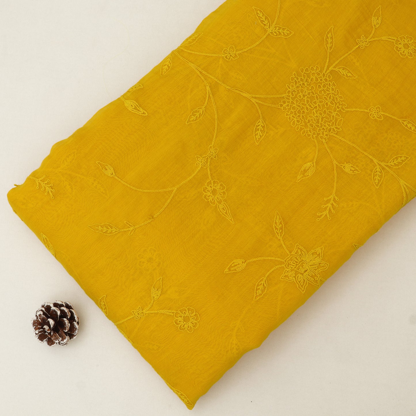 Chanderi Embroidery Fabric