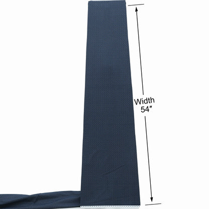 Navy Blue Geometric Printed Denim Fabric