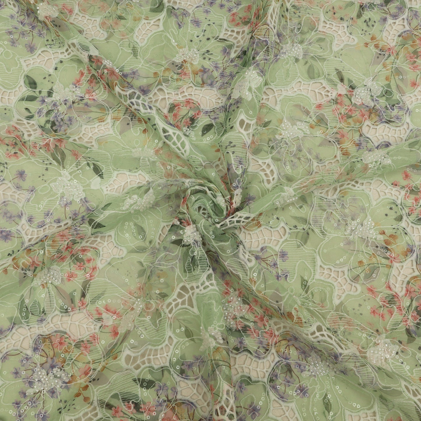 Chiffon Embroidery Fabric