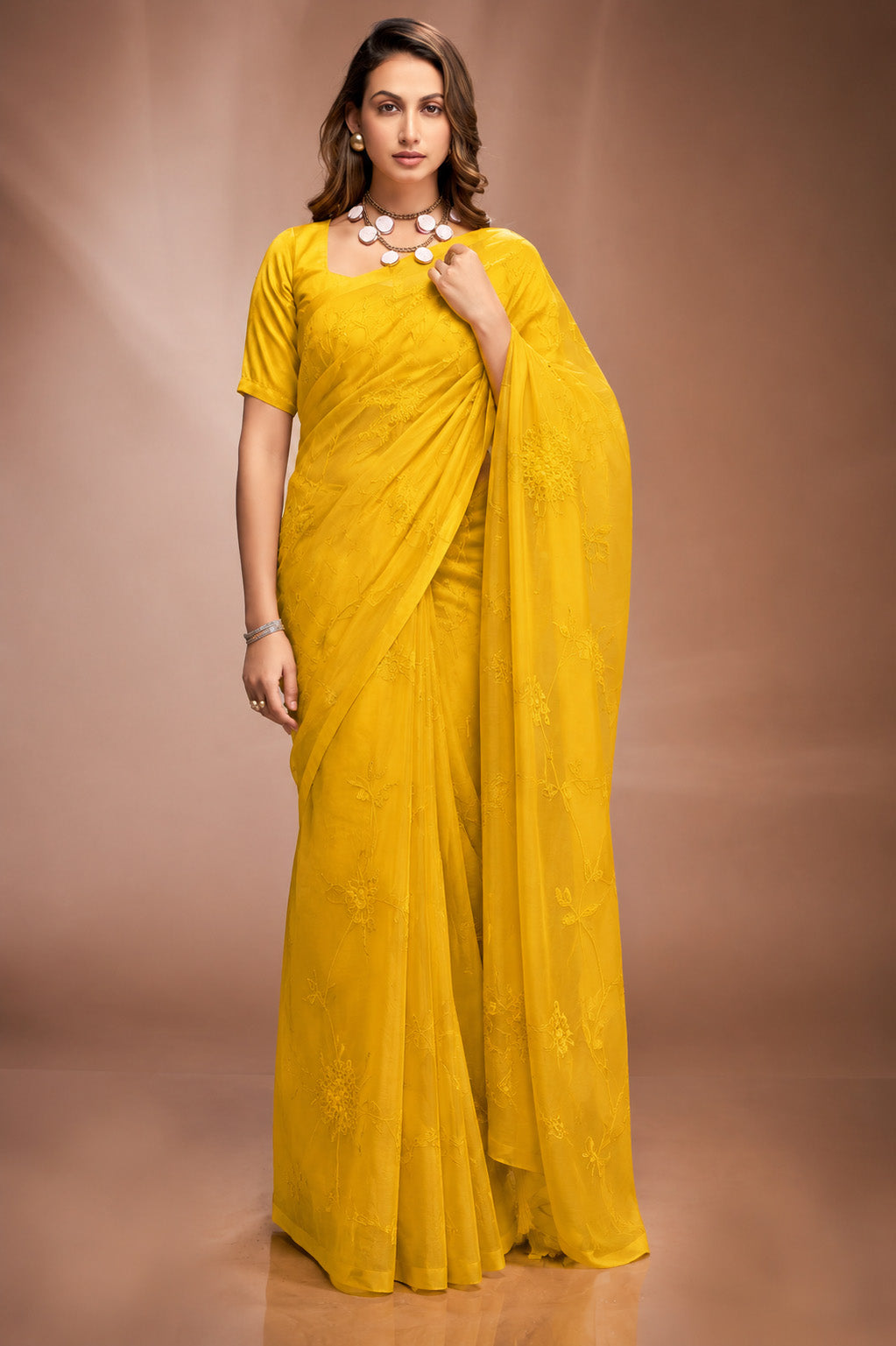 Chanderi Embroidery Fabric