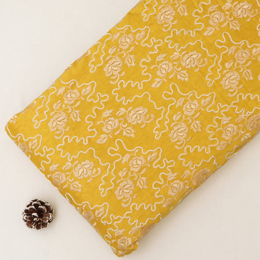 Chanderi Embroidery Fabric