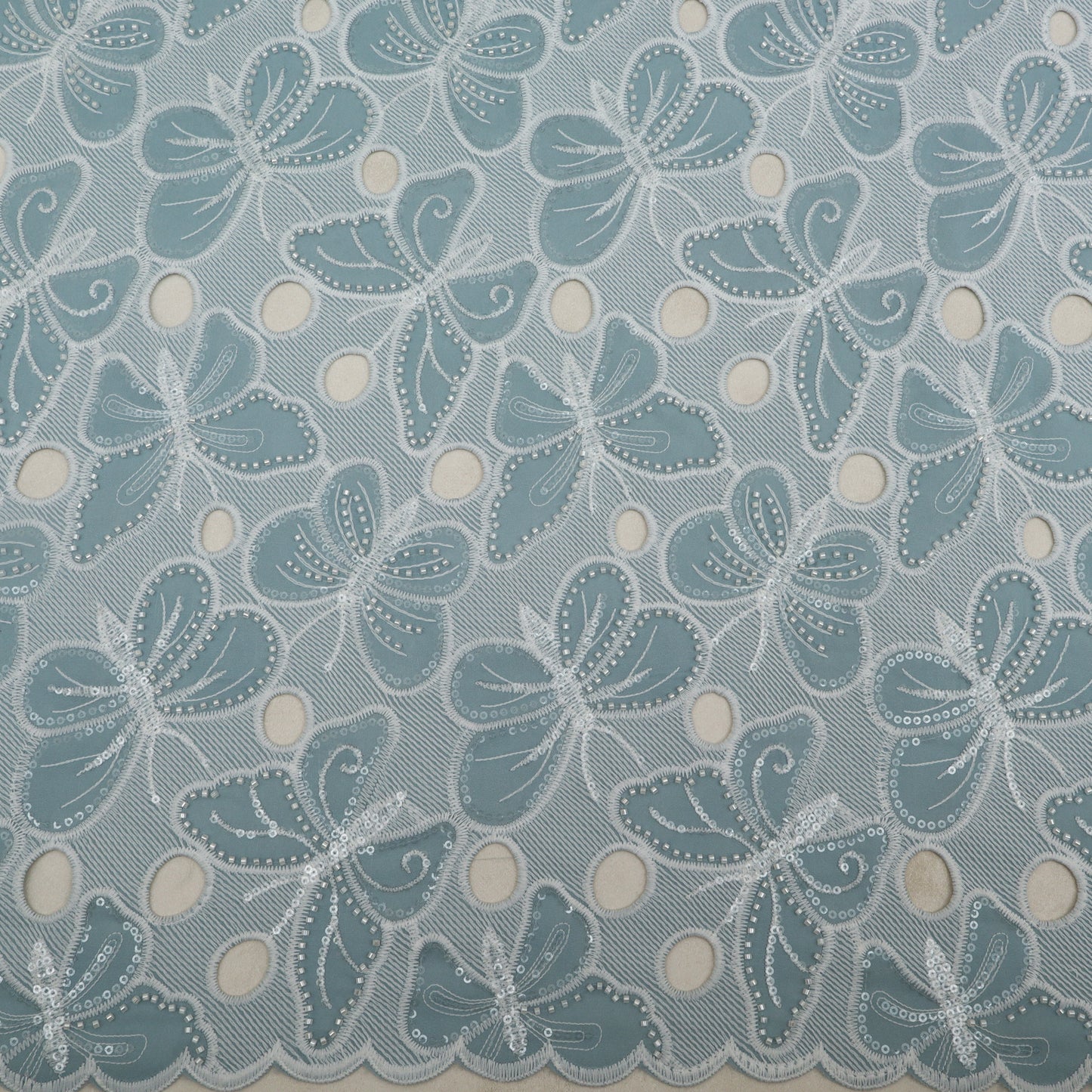 Crepe Embroidery Fabric