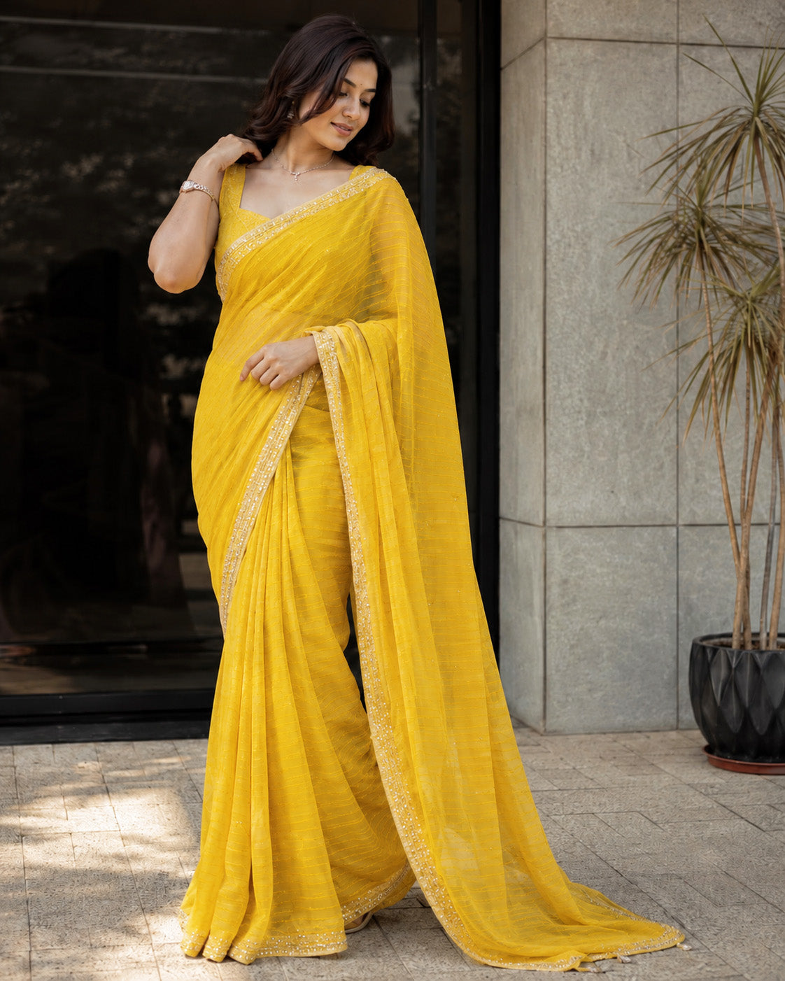 Chanderi Embroidery Fabric