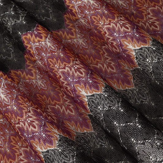 Multicolor Textile Crosia Fabric