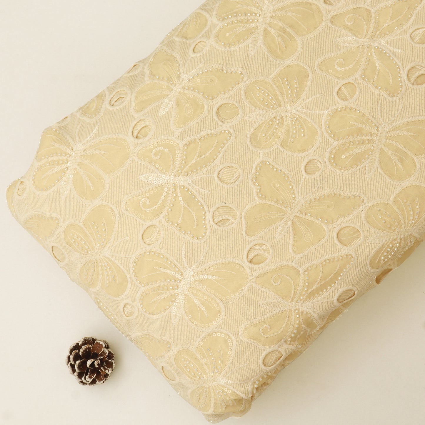 Crepe Embroidery Fabric
