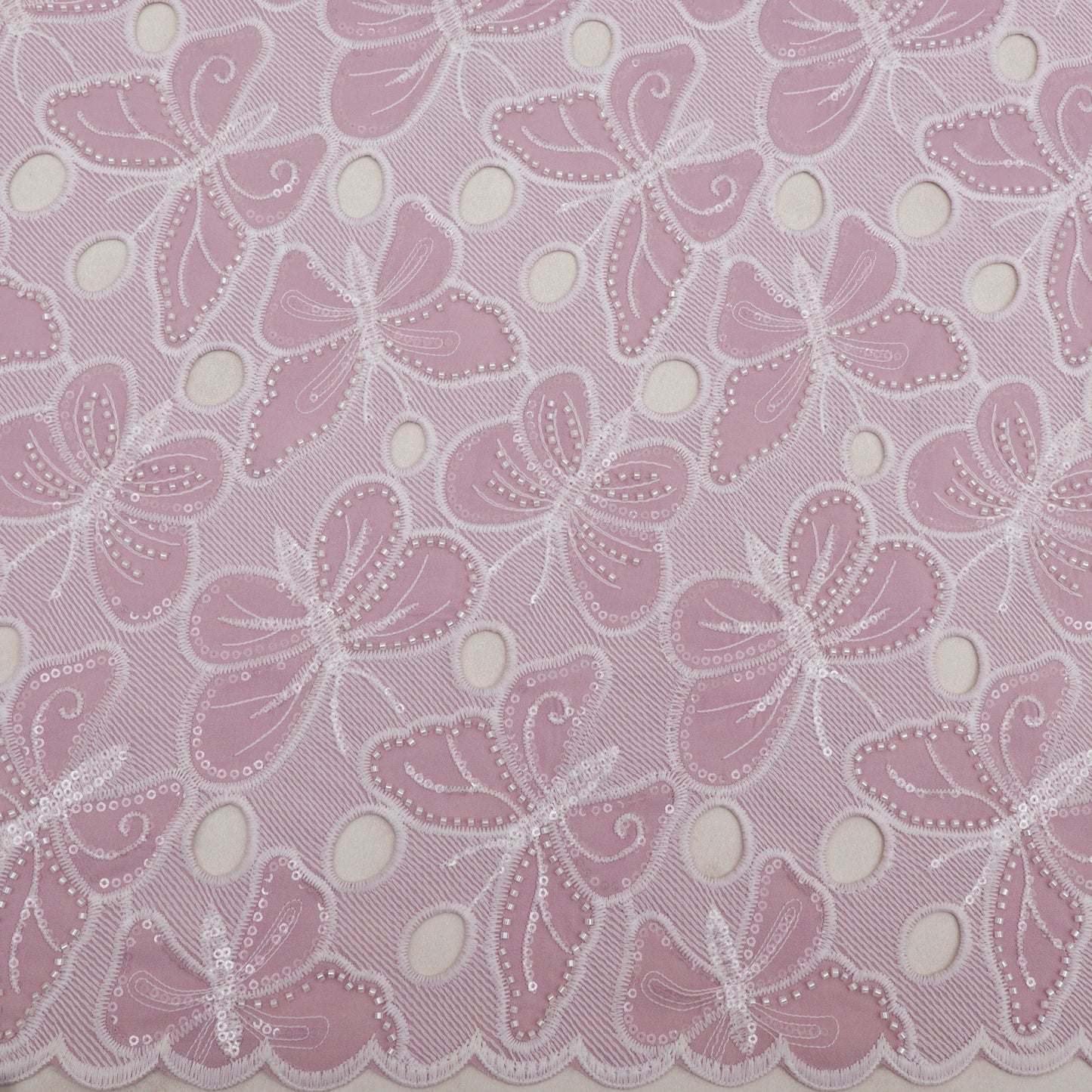Crepe Embroidery Fabric