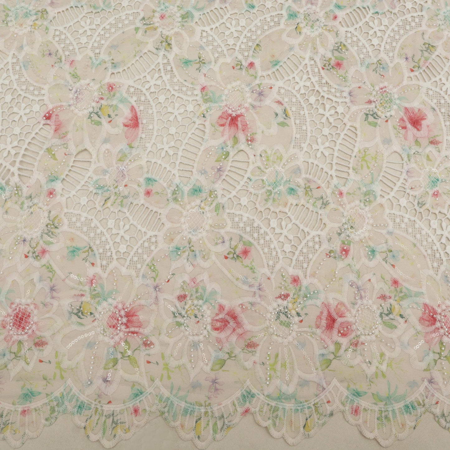Crepe Embroidery Fabric
