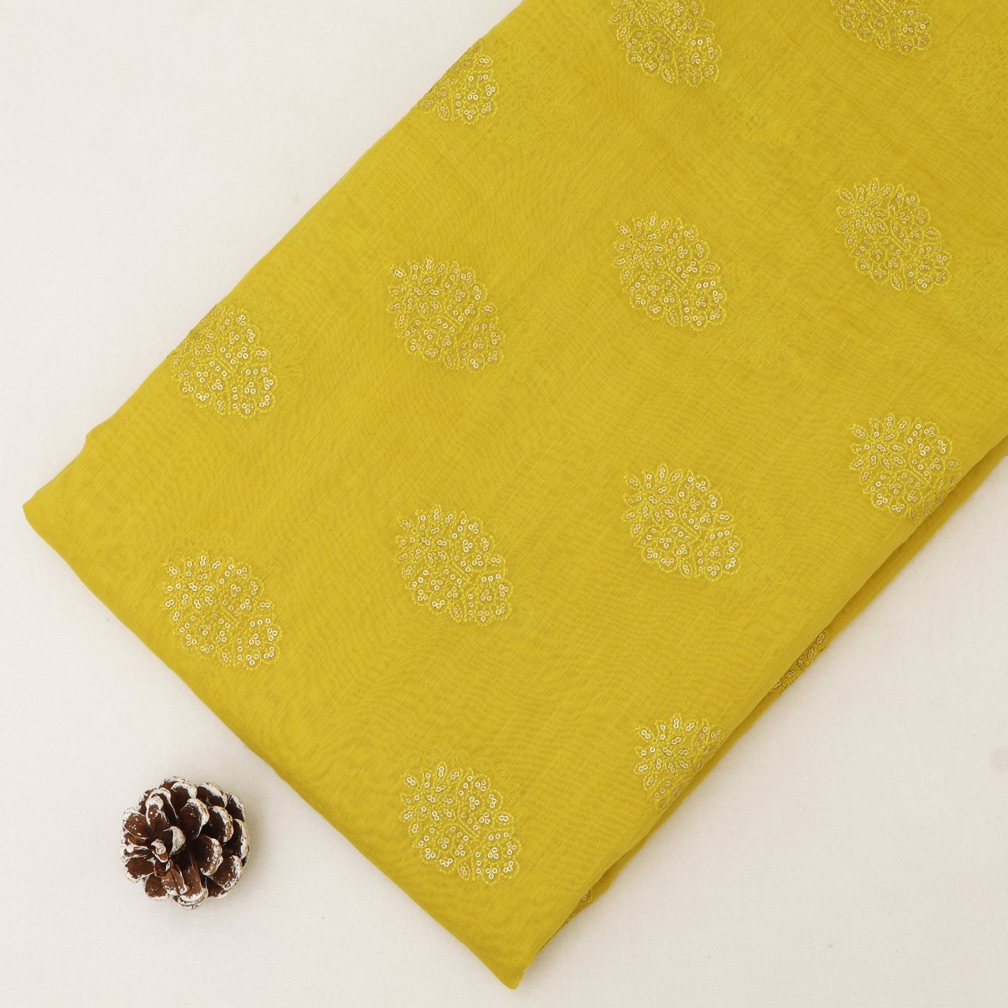 Chanderi Embroidery Fabric