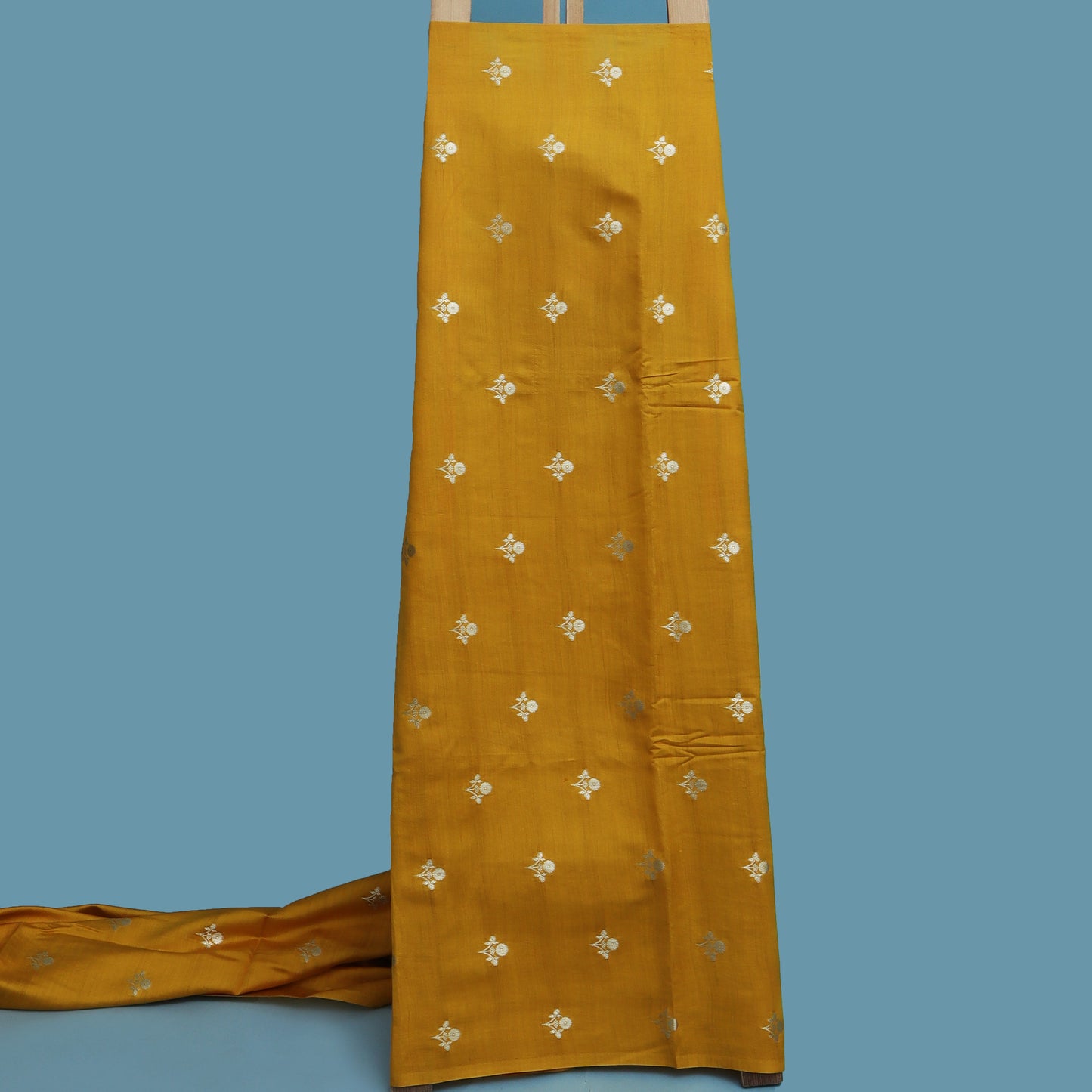 Mustard Color Munga Brocade Fabric